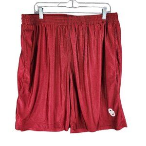 Mens Pro Edge Red Athletic Shorts Embroidered OU Logo 100% Polyester Size XL